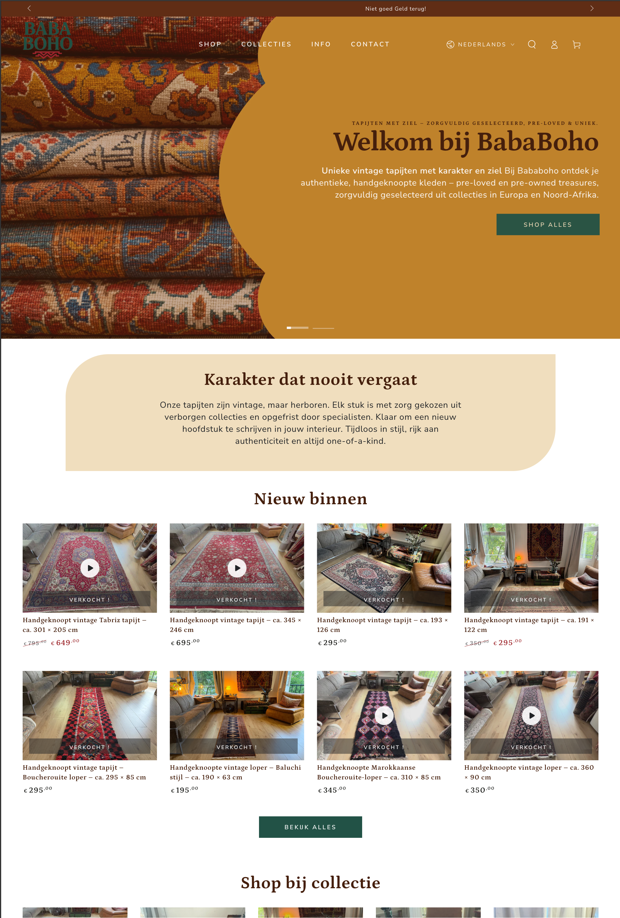 Bababoho vintage tapijten